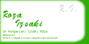 roza izsaki business card