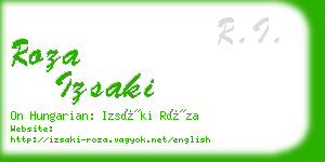 roza izsaki business card